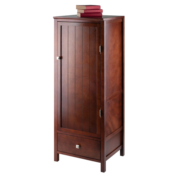 Winsome Wood Brooke 1-drawer Jelly Cupboard - Elegant Walnut Storage With French Country Charm & Versatility Walnut Solid ,Composite Wood 94402-winsome-wood