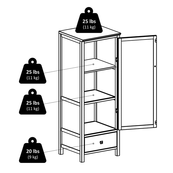 Winsome Wood Brooke 1-drawer Jelly Cupboard - Elegant Walnut Storage With French Country Charm & Versatility Walnut Solid ,Composite Wood 94402-winsome-wood