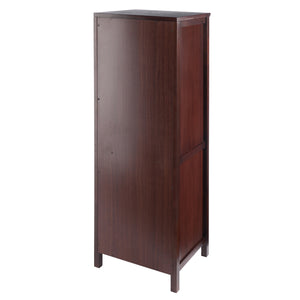 Winsome Wood Brooke 3-section Jelly Cupboard With Wine Storage - Rustic Walnut Finish, Ideal For Home Decor Walnut Solid ,Composite Wood 94412-winsome-wood