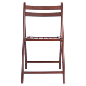 Winsome Wood Robin 4-piece Folding Chair Set In Rich Walnut - Stylish, Space-saving, And Ready For Any Gathering! Walnut Solid Wood 94415-winsome-wood