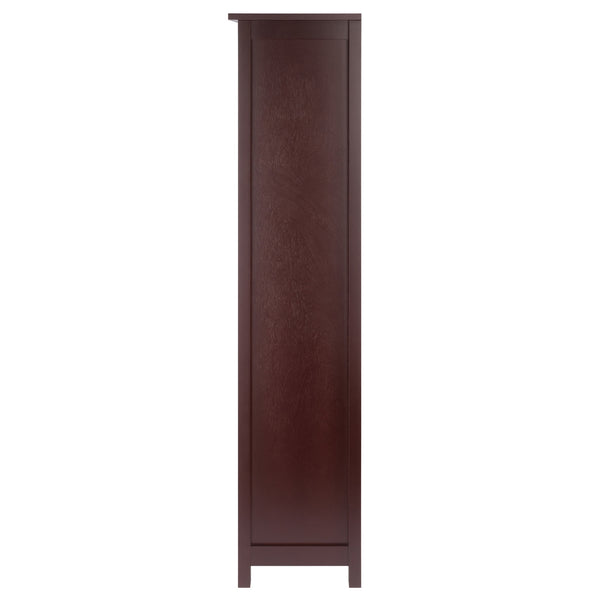 Winsome Wood Milan Tall Narrow 4-section Storage Shelf In Walnut – Stylish & Space-saving Bookcase For Any Room Walnut Solid ,Composite Wood 94416-winsome-wood