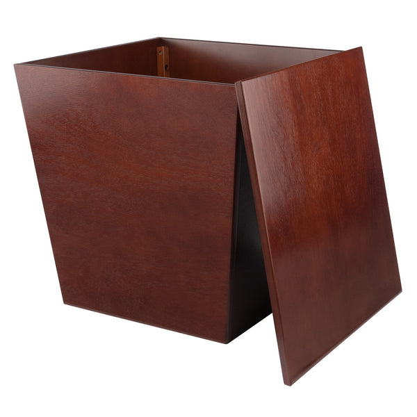Winsome Wood Mezo Storage Cube - Versatile Walnut Accent Table With Hidden Storage For Home & Office Use Walnut Solid ,Composite Wood 94418-winsome-wood