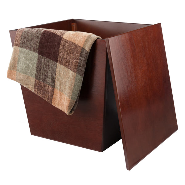 Winsome Wood Mezo Storage Cube - Versatile Walnut Accent Table With Hidden Storage For Home & Office Use Walnut Solid ,Composite Wood 94418-winsome-wood