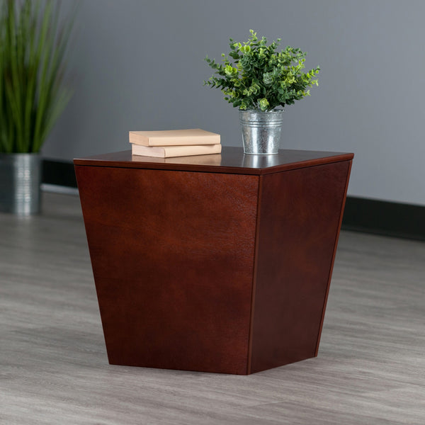 Winsome Wood Mezo Storage Cube - Versatile Walnut Accent Table With Hidden Storage For Home & Office Use Walnut Solid ,Composite Wood 94418-winsome-wood