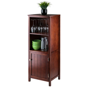 Winsome Wood Brooke Jelly Cupboard With Open Shelves - Stylish Walnut Storage For Kitchen & Dining Spaces Walnut Solid ,Composite Wood 94421-winsome-wood