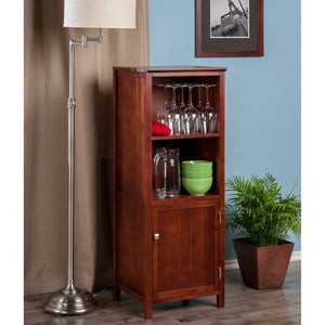 Winsome Wood Brooke Jelly Cupboard With Open Shelves - Stylish Walnut Storage For Kitchen & Dining Spaces Walnut Solid ,Composite Wood 94421-winsome-wood