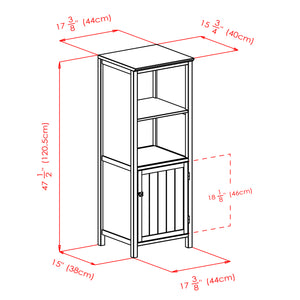 Winsome Wood Brooke Jelly Cupboard With Open Shelves - Stylish Walnut Storage For Kitchen & Dining Spaces Walnut Solid ,Composite Wood 94421-winsome-wood