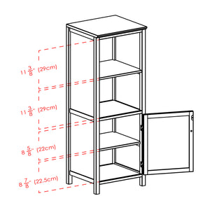 Winsome Wood Brooke Jelly Cupboard With Open Shelves - Stylish Walnut Storage For Kitchen & Dining Spaces Walnut Solid ,Composite Wood 94421-winsome-wood