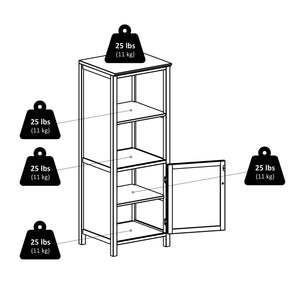 Winsome Wood Brooke Jelly Cupboard With Open Shelves - Stylish Walnut Storage For Kitchen & Dining Spaces Walnut Solid ,Composite Wood 94421-winsome-wood