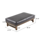 Christopher Knight Home® - Noble House - - Modern Cocktail Ottoman With Wood Frame