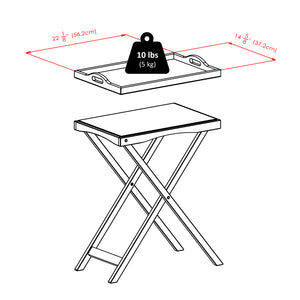 Winsome Wood Devon Butler Tv Table With Removable Serving Tray - Versatile, Lightweight & Easy To Store! Walnut Solid ,Composite Wood 94422-winsome-wood