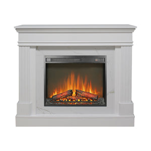 English Elm 44" Electric Fireplace Mantel with 3d Flame Led Insert for Living or Bedroom W1769P356642