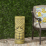 Christopher Knight Home® - Noble House - Saguard Outdoor Polynesian Urn, Antique Green Finish