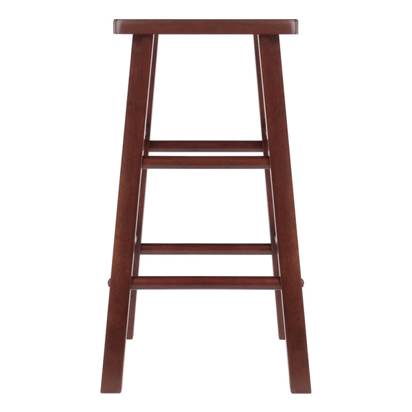 Winsome Wood Carrick Counter Stool In Rich Walnut Finish - Stylish & Sturdy 24" Height Bar Stool For Home Use Walnut Solid Wood 94426-winsome-wood