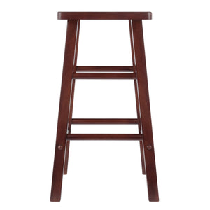 Winsome Wood Carrick Counter Stool In Rich Walnut Finish - Stylish & Sturdy 24" Height Bar Stool For Home Use Walnut Solid Wood 94426-winsome-wood