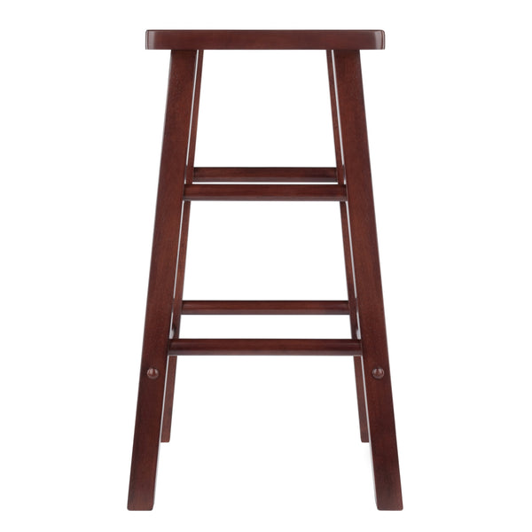 Winsome Wood Carrick Counter Stool In Rich Walnut Finish - Stylish & Sturdy 24" Height Bar Stool For Home Use Walnut Solid Wood 94426-winsome-wood
