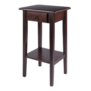Winsome Wood Regalia Accent Table - Stylish Walnut Side Table With Drawer & Shelf For Living Room Or Bedroom Walnut Solid ,Composite Wood 94430-winsome-wood