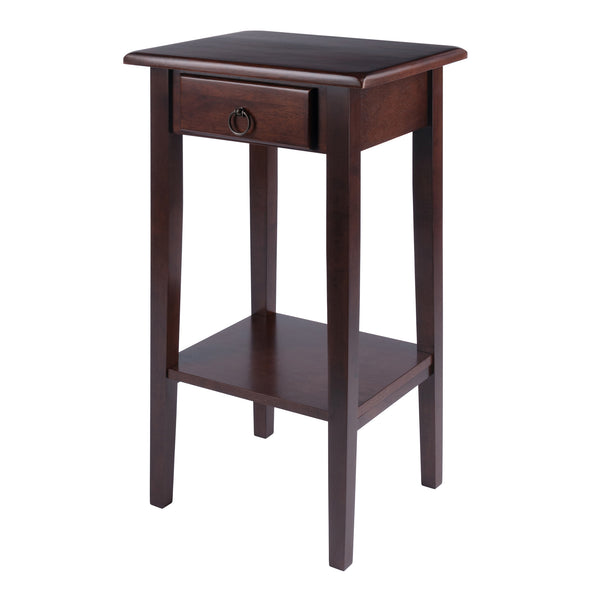 Winsome Wood Regalia Accent Table - Stylish Walnut Side Table With Drawer & Shelf For Living Room Or Bedroom Walnut Solid ,Composite Wood 94430-winsome-wood