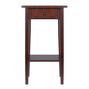 Winsome Wood Regalia Accent Table - Stylish Walnut Side Table With Drawer & Shelf For Living Room Or Bedroom Walnut Solid ,Composite Wood 94430-winsome-wood