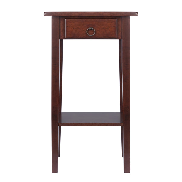 Winsome Wood Regalia Accent Table - Stylish Walnut Side Table With Drawer & Shelf For Living Room Or Bedroom Walnut Solid ,Composite Wood 94430-winsome-wood