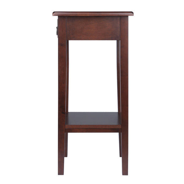 Winsome Wood Regalia Accent Table - Stylish Walnut Side Table With Drawer & Shelf For Living Room Or Bedroom Walnut Solid ,Composite Wood 94430-winsome-wood
