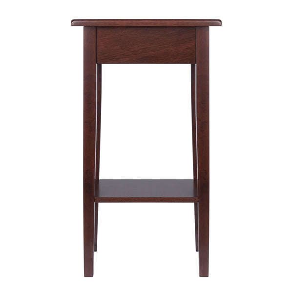 Winsome Wood Regalia Accent Table - Stylish Walnut Side Table With Drawer & Shelf For Living Room Or Bedroom Walnut Solid ,Composite Wood 94430-winsome-wood