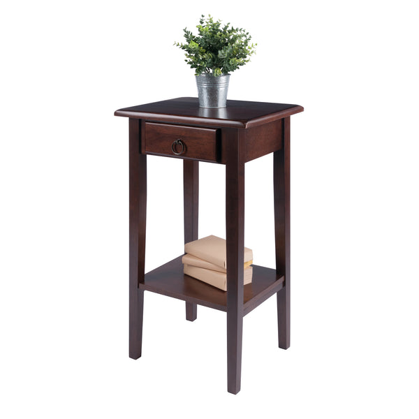 Winsome Wood Regalia Accent Table - Stylish Walnut Side Table With Drawer & Shelf For Living Room Or Bedroom Walnut Solid ,Composite Wood 94430-winsome-wood