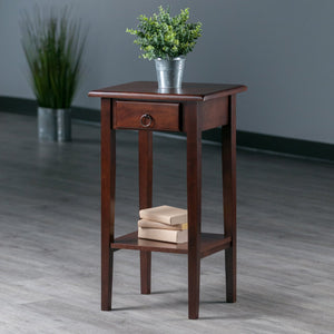 Winsome Wood Regalia Accent Table - Stylish Walnut Side Table With Drawer & Shelf For Living Room Or Bedroom Walnut Solid ,Composite Wood 94430-winsome-wood