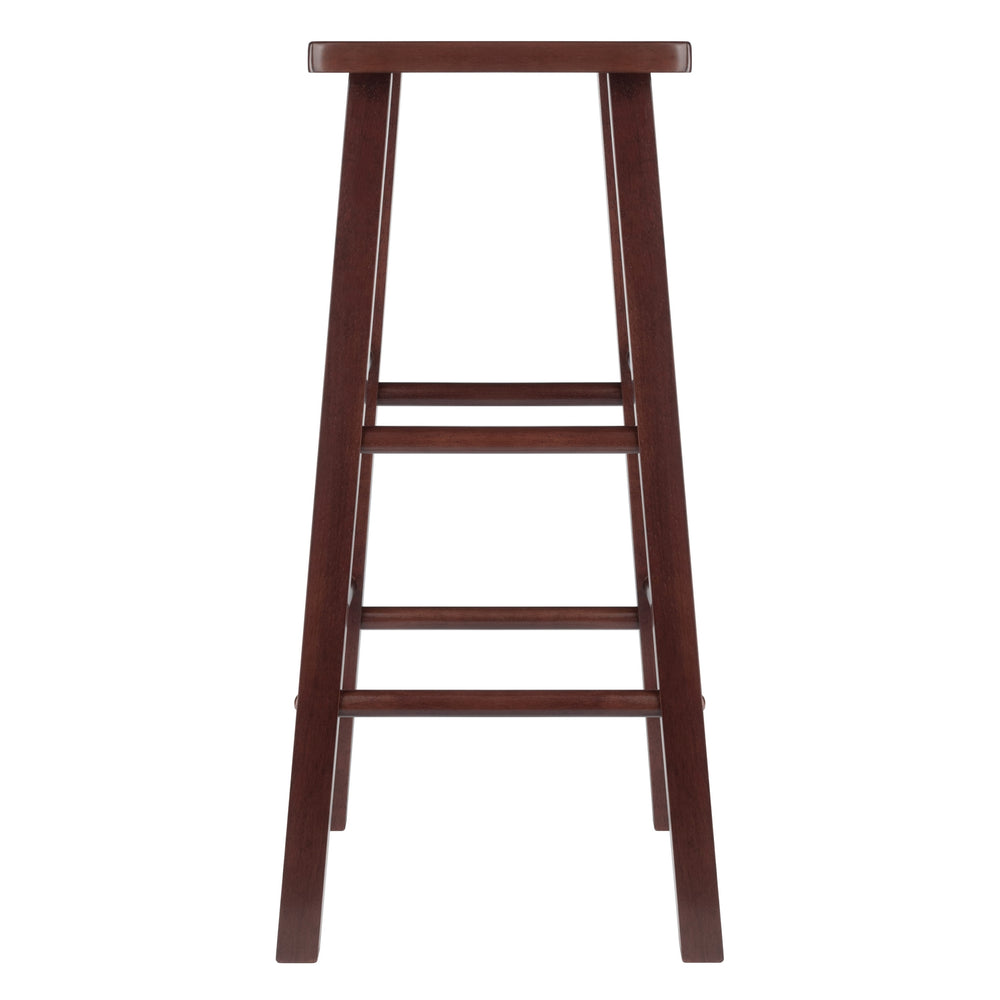 Winsome Wood Carrick Bar Stool - Stylish Walnut Finish, Sturdy Square Legs, Ideal For Home Bars & Bistro Tables Walnut Solid Wood 94432-winsome-wood