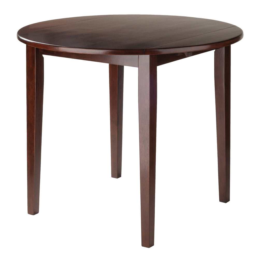 Winsome Wood Clayton Round Drop Leaf Dining Table - Versatile Walnut Design For Space-saving And Style Walnut Solid ,Composite Wood 94436-winsome-wood