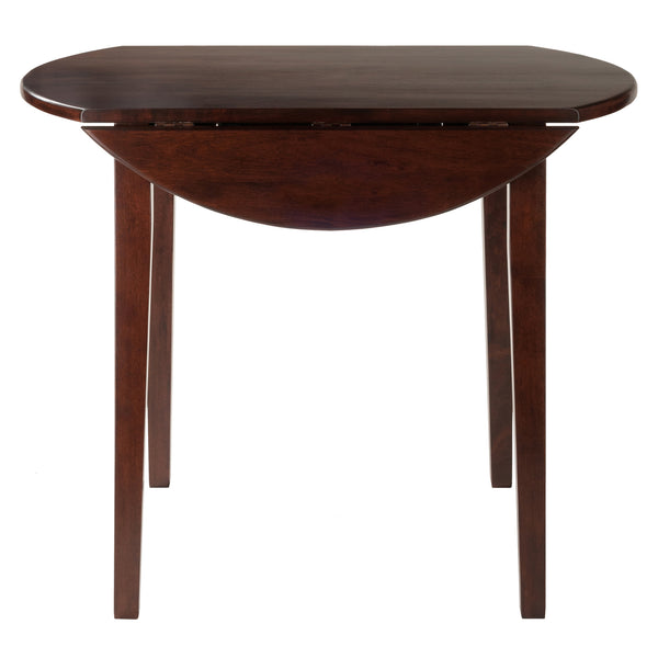Winsome Wood Clayton Round Drop Leaf Dining Table - Versatile Walnut Design For Space-saving And Style Walnut Solid ,Composite Wood 94436-winsome-wood