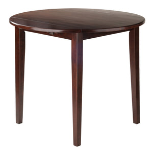 Winsome Wood Clayton Round Drop Leaf Dining Table - Versatile Walnut Design For Space-saving And Style Walnut Solid ,Composite Wood 94436-winsome-wood