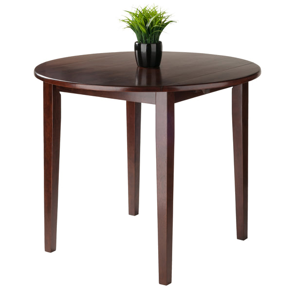 Winsome Wood Clayton Round Drop Leaf Dining Table - Versatile Walnut Design For Space-saving And Style Walnut Solid ,Composite Wood 94436-winsome-wood