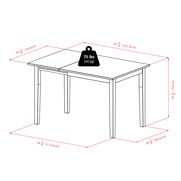 Winsome Wood Perrone 3-piece Versatile Drop Leaf Dining Table Set With Stylish Ladder-back Chairs In Walnut Finish Walnut Solid ,Composite Wood 94437-winsome-wood