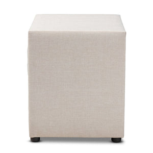 Baxton Studio Baxton Studio Lepine Modern Light Beige Upholstered Nightstand with 2 Soft-Close Drawers & Style BBT3164-Light Beige-NS