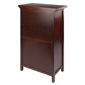 Winsome Wood Chablis Wine Cabinet - Elegant Walnut Finish With Space For 20 Bottles, Glasses & Accessories Walnut Solid ,Composite Wood 94441-winsome-wood