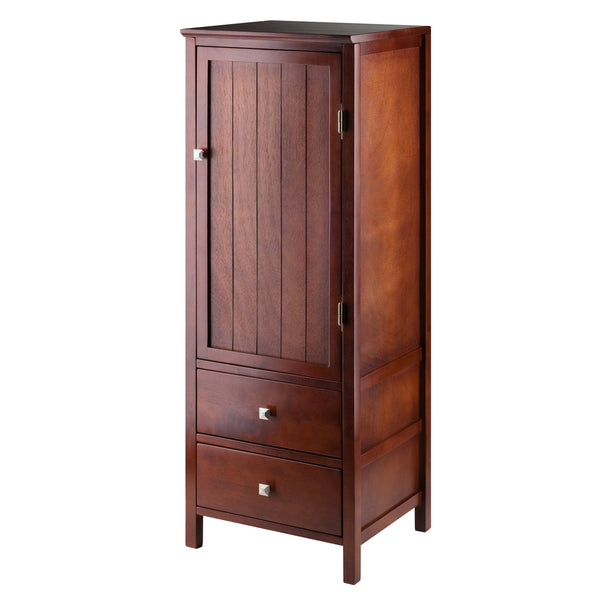 Winsome Wood Brooke 2-drawer Jelly Cupboard - Elegant Walnut Storage With French Country Charm & Modular Design Walnut Solid ,Composite Wood 94444-winsome-wood