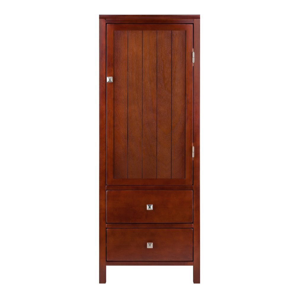 Winsome Wood Brooke 2-drawer Jelly Cupboard - Elegant Walnut Storage With French Country Charm & Modular Design Walnut Solid ,Composite Wood 94444-winsome-wood