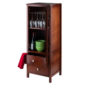 Winsome Wood Brooke 2-drawer Jelly Cupboard - Elegant Walnut Storage With French Country Charm & Modular Design Walnut Solid ,Composite Wood 94444-winsome-wood