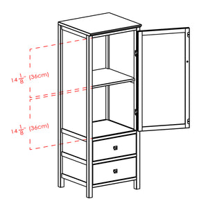 Winsome Wood Brooke 2-drawer Jelly Cupboard - Elegant Walnut Storage With French Country Charm & Modular Design Walnut Solid ,Composite Wood 94444-winsome-wood