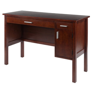 Winsome Wood Emmett Writing Desk In Rich Walnut - Stylish Home Office Solution With Ample Storage & Easy Assembly Walnut Solid ,Composite Wood 94445-winsome-wood