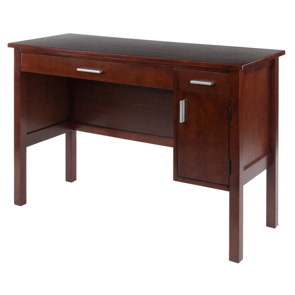 Winsome Wood Emmett Writing Desk In Rich Walnut - Stylish Home Office Solution With Ample Storage & Easy Assembly Walnut Solid ,Composite Wood 94445-winsome-wood