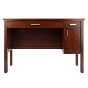 Winsome Wood Emmett Writing Desk In Rich Walnut - Stylish Home Office Solution With Ample Storage & Easy Assembly Walnut Solid ,Composite Wood 94445-winsome-wood