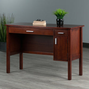Winsome Wood Emmett Writing Desk In Rich Walnut - Stylish Home Office Solution With Ample Storage & Easy Assembly Walnut Solid ,Composite Wood 94445-winsome-wood