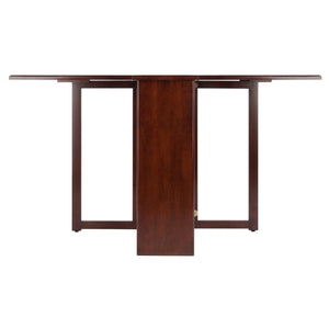 Winsome Wood Clara Versatile Double Drop Leaf Dining Table In Walnut - Perfect Space Saver For Small Areas Walnut Solid ,Composite Wood 94447-winsome-wood
