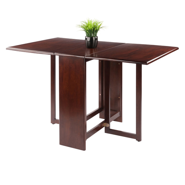 Winsome Wood Clara Versatile Double Drop Leaf Dining Table In Walnut - Perfect Space Saver For Small Areas Walnut Solid ,Composite Wood 94447-winsome-wood