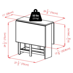Winsome Wood Clara Versatile Double Drop Leaf Dining Table In Walnut - Perfect Space Saver For Small Areas Walnut Solid ,Composite Wood 94447-winsome-wood