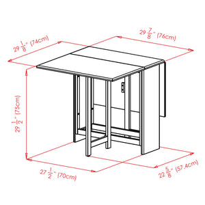 Winsome Wood Clara Versatile Double Drop Leaf Dining Table In Walnut - Perfect Space Saver For Small Areas Walnut Solid ,Composite Wood 94447-winsome-wood
