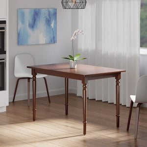 Winsome Wood Ravenna Rectangle Dining Table - Solid Walnut, Vintage Farmhouse Design For Cozy Dining Spaces Walnut Solid Wood 94449-winsome-wood