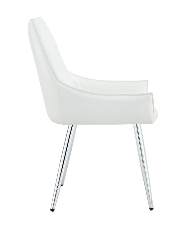 English Elm Crocodile Textured Pu Leather Accent Chair Diamond Tufted with Chrome Metal Legs W3493P456345